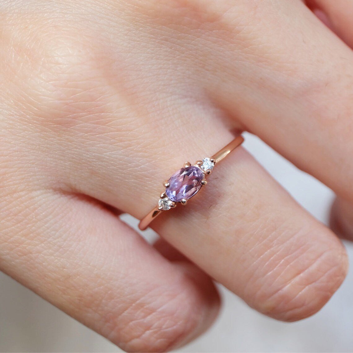 Amethyst Diamond Ring Proviso - SOVATS