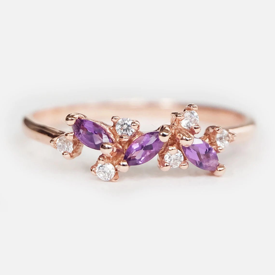 Amethyst Diamond Ring Raella - SOVATS