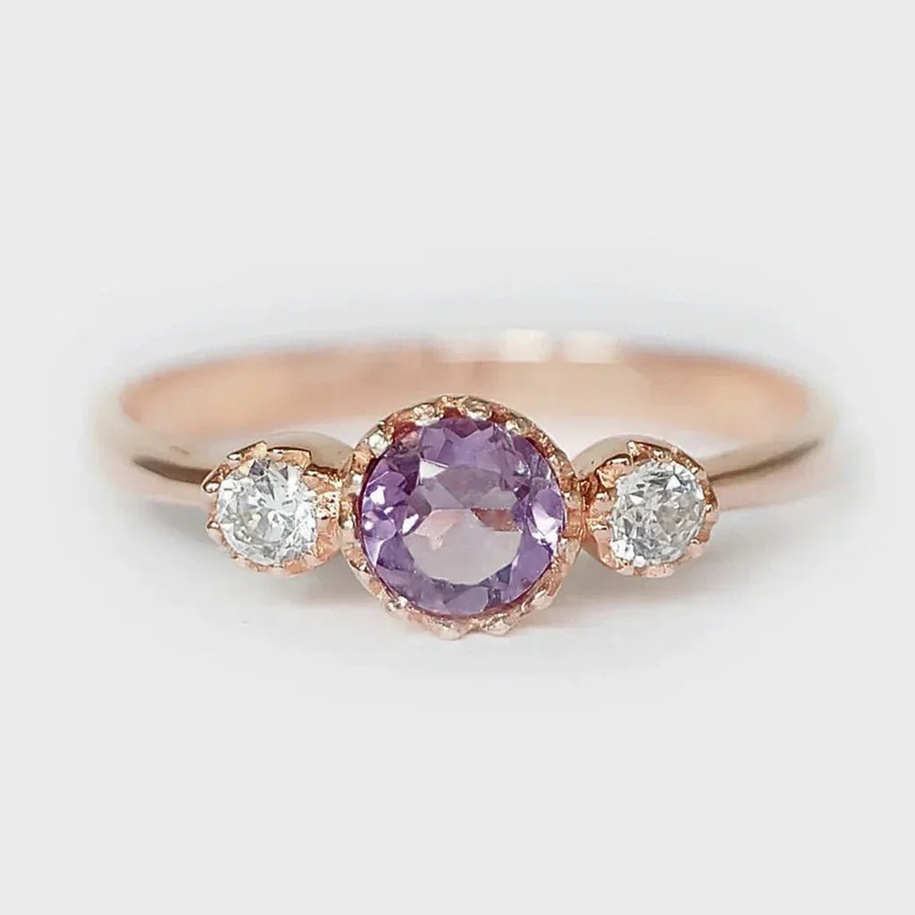 Amethyst Diamond Ring Samira - SOVATS