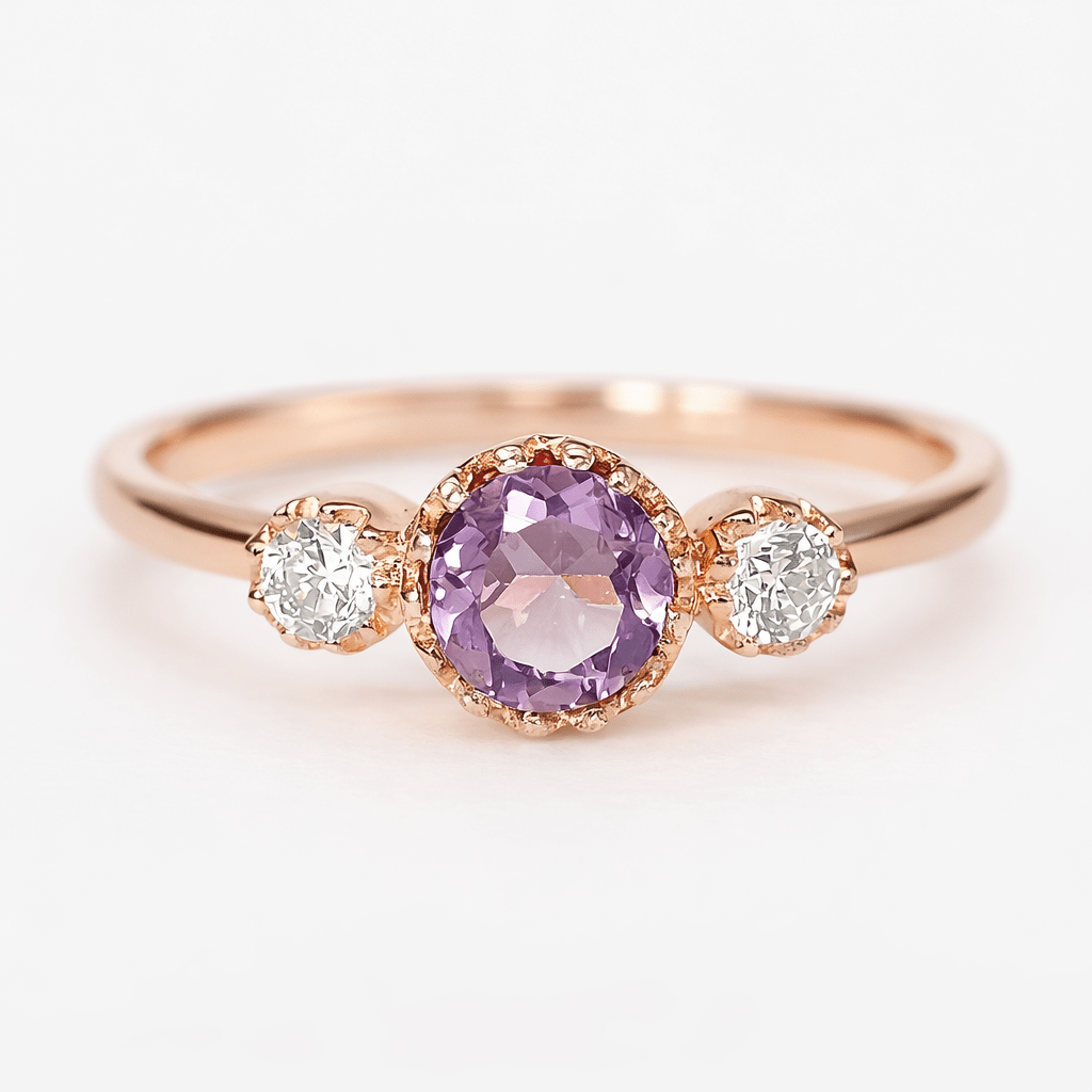 Amethyst Diamond Ring Samira - SOVATS