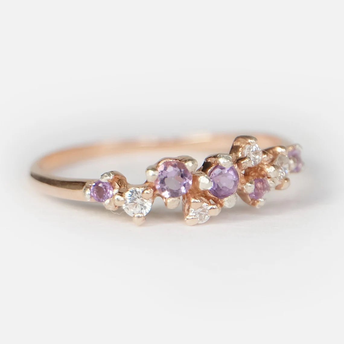 Amethyst Diamond Ring Sona - SOVATS