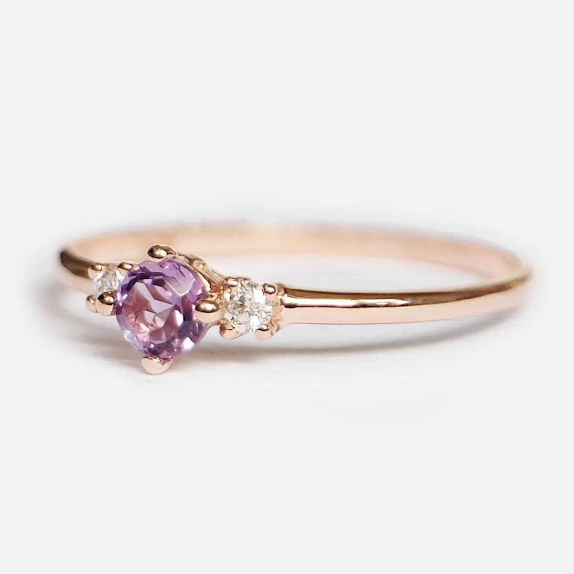 Amethyst Diamond Ring Toki - SOVATS