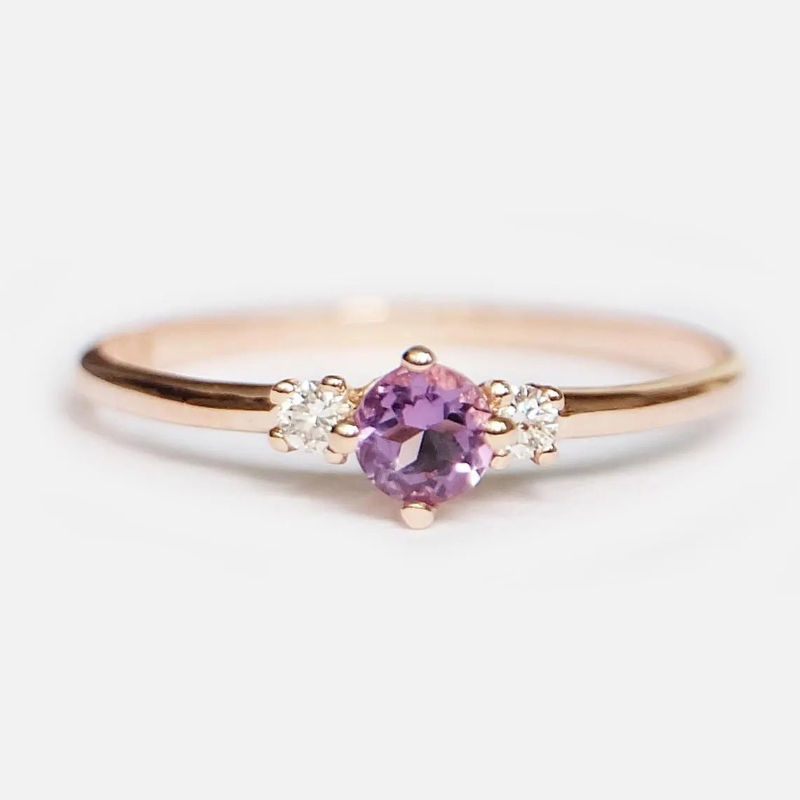 Amethyst Diamond Ring Toki - SOVATS