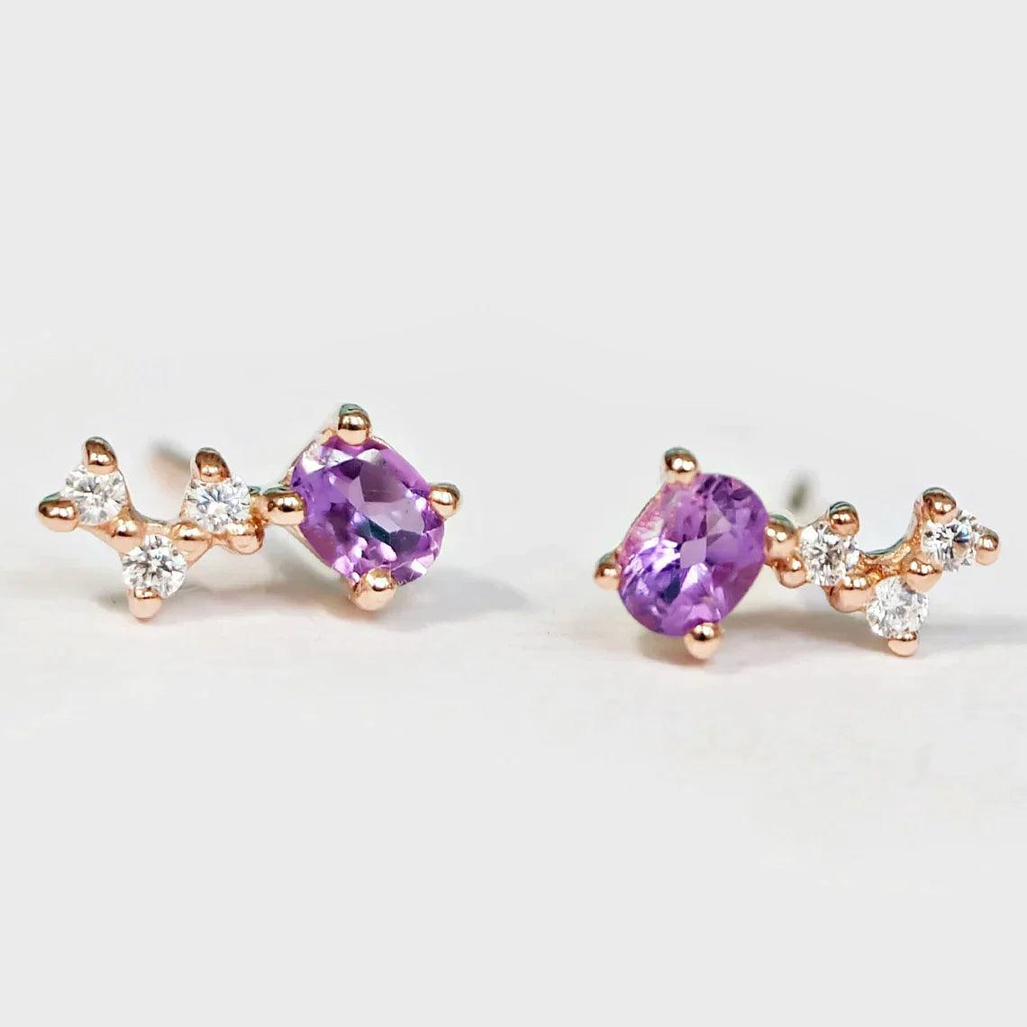 Amethyst Earrings Amity - SOVATS
