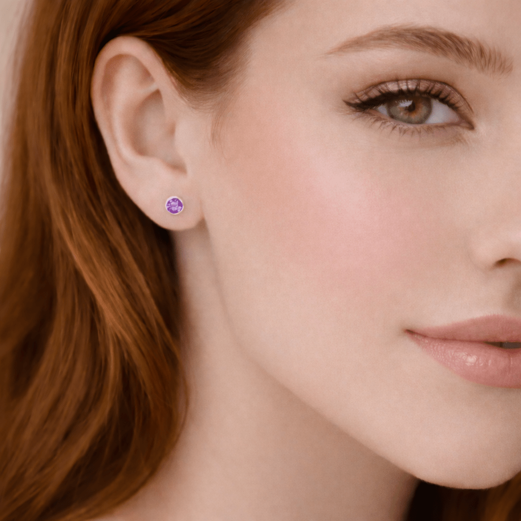 Amethyst Earrings Edda - SOVATS