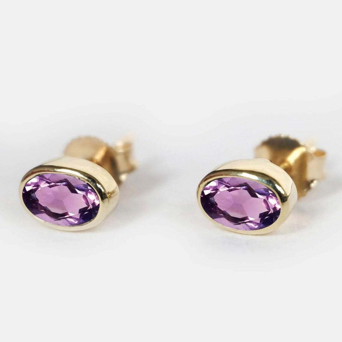 Amethyst Earrings Nina - SOVATS