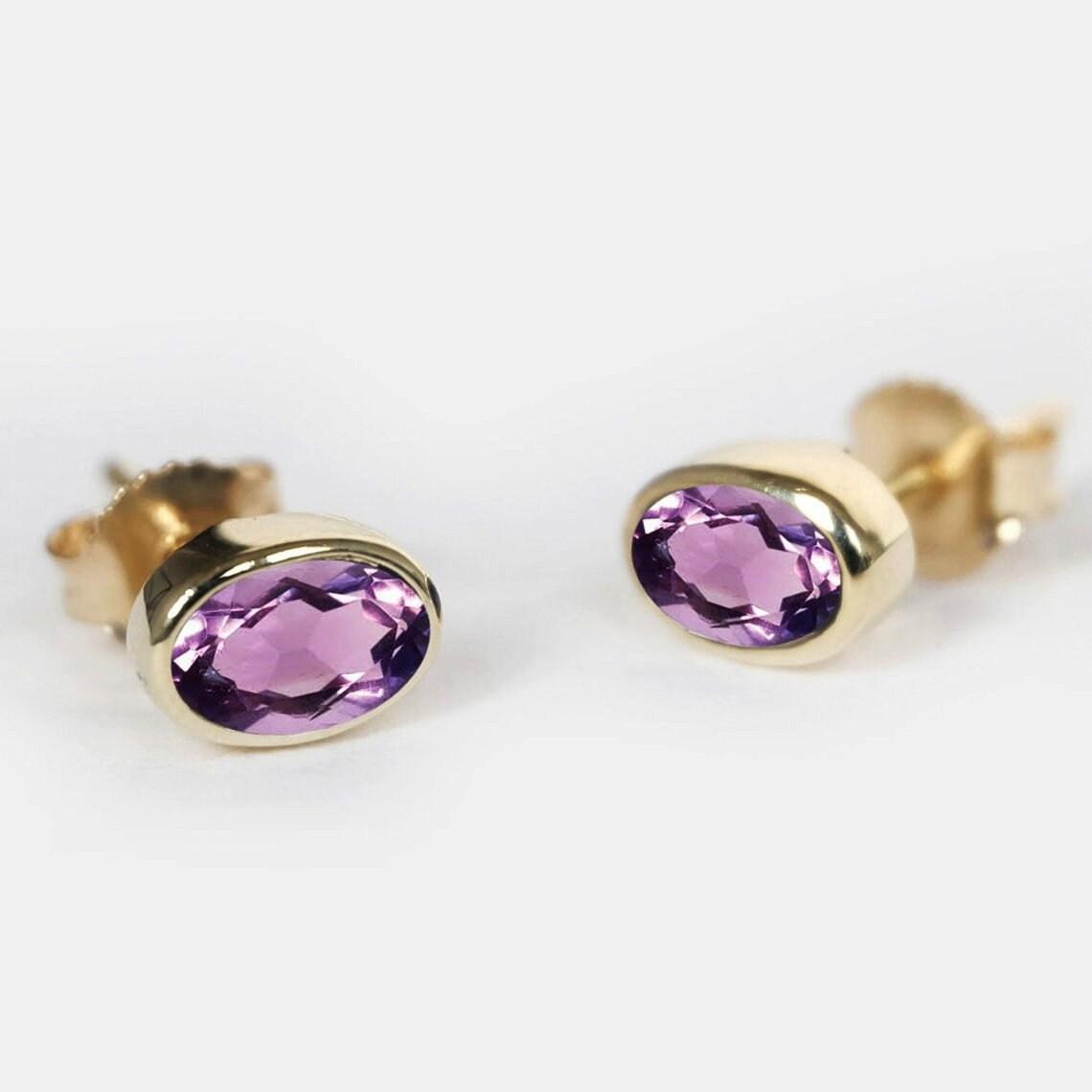 Amethyst Earrings Nina - SOVATS