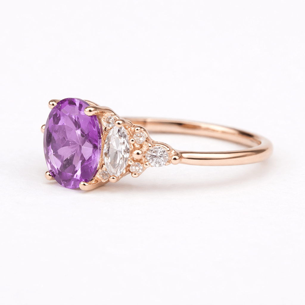 Amethyst Engagement Ring Galia - SOVATS