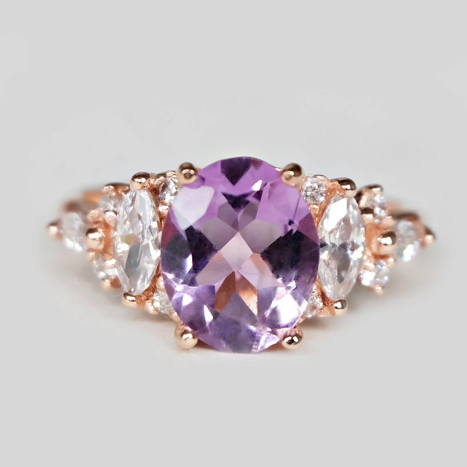 Amethyst Engagement Ring Galia - SOVATS