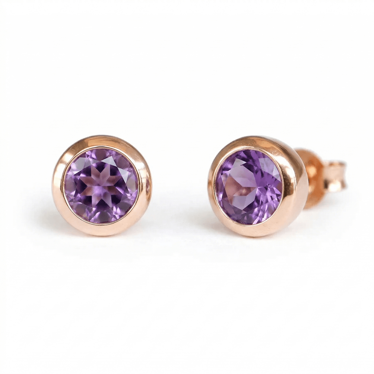 Amethyst Gold Earrings Amayeta - SOVATS