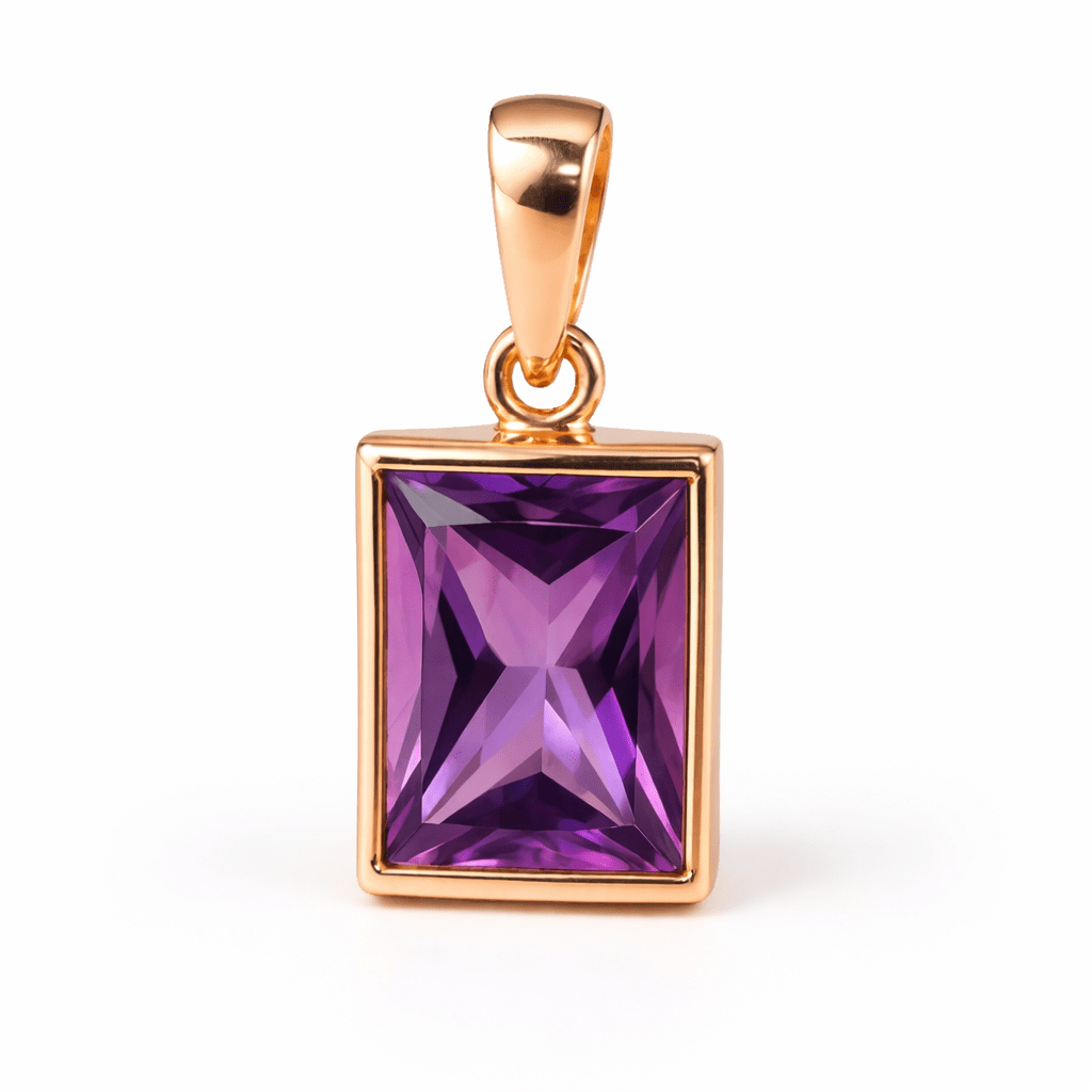 Amethyst Gold Pendant Richa - SOVATS