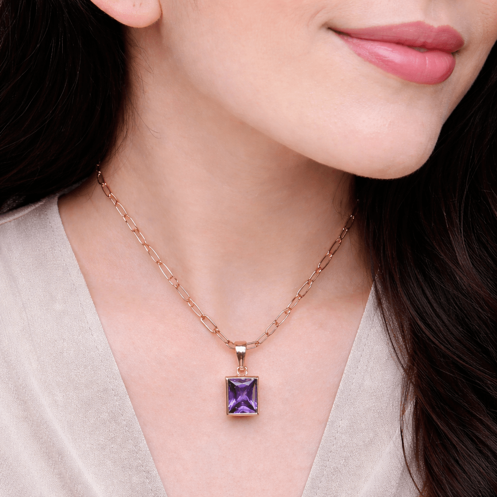 Amethyst Gold Pendant Richa - SOVATS