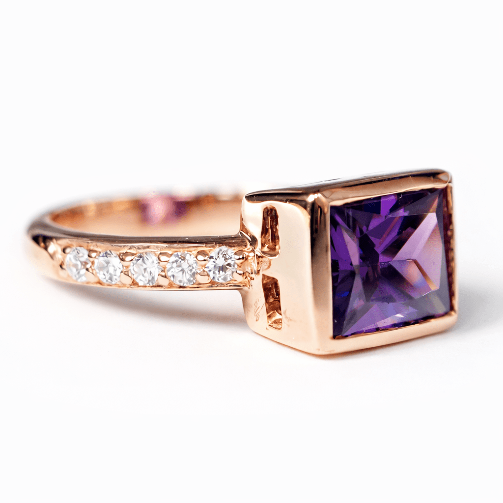 Amethyst Gold Ring Richa - SOVATS