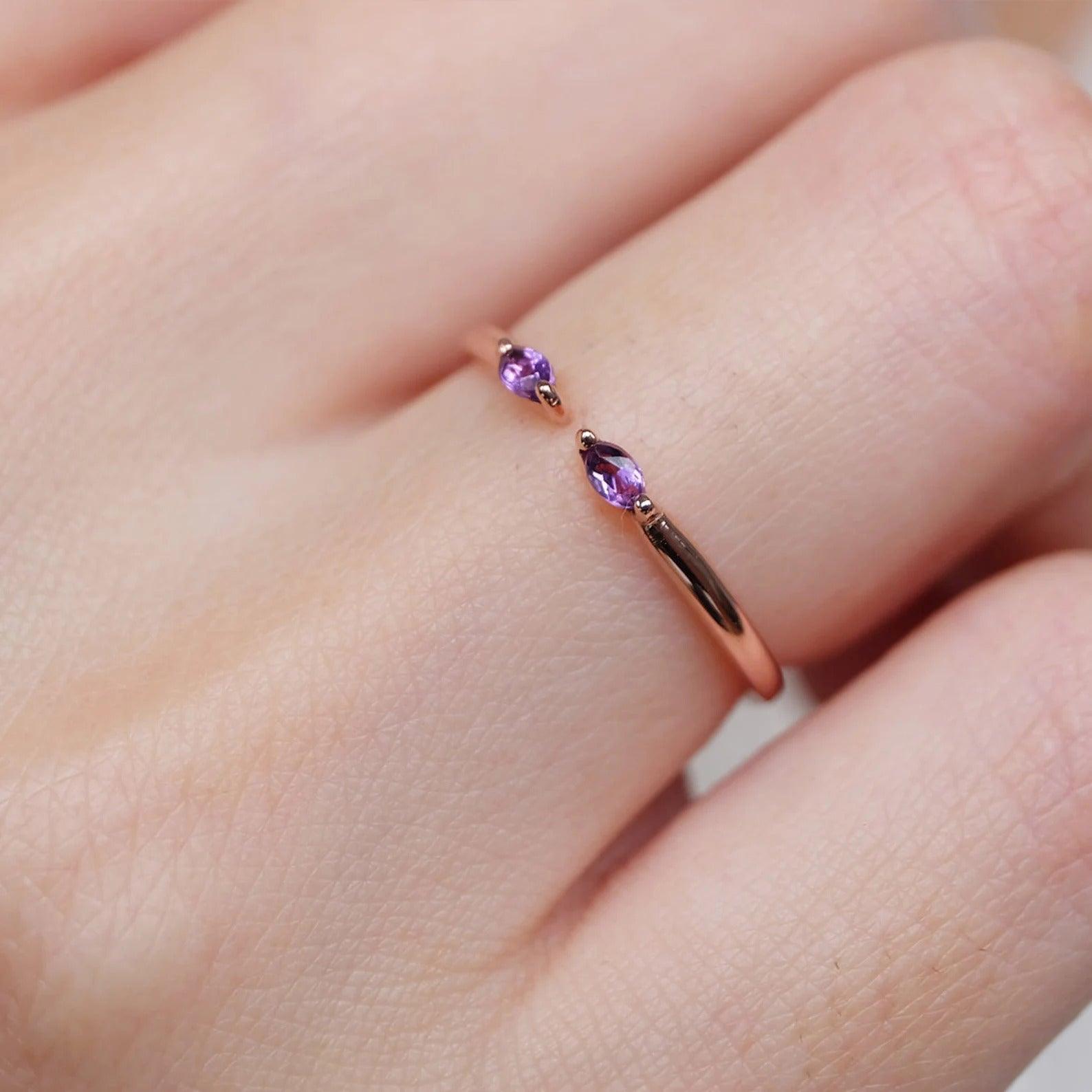 Amethyst Open Ring Samad - SOVATS