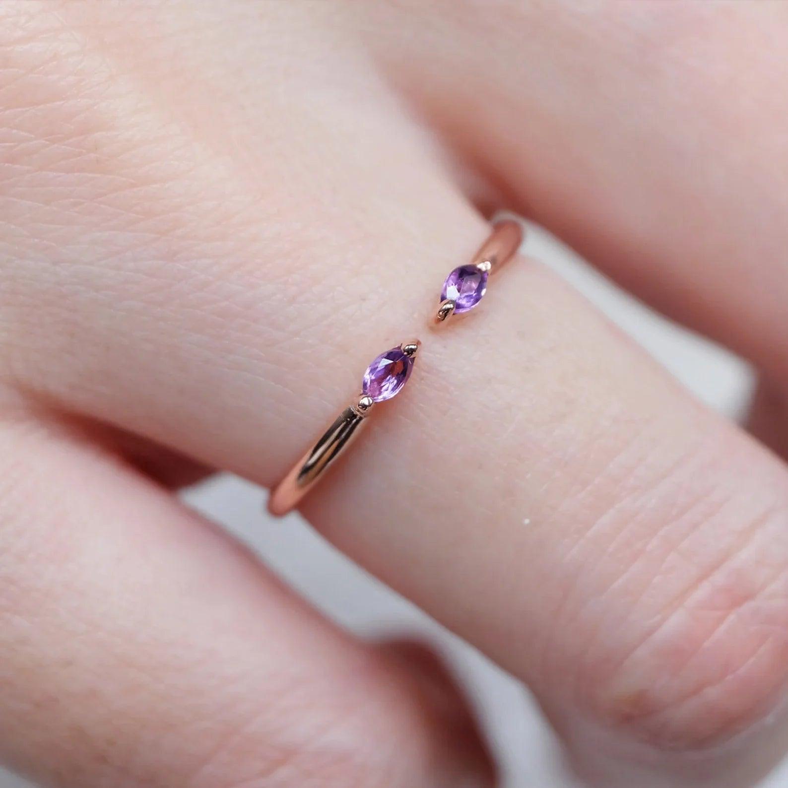 Amethyst Open Ring Samad - SOVATS