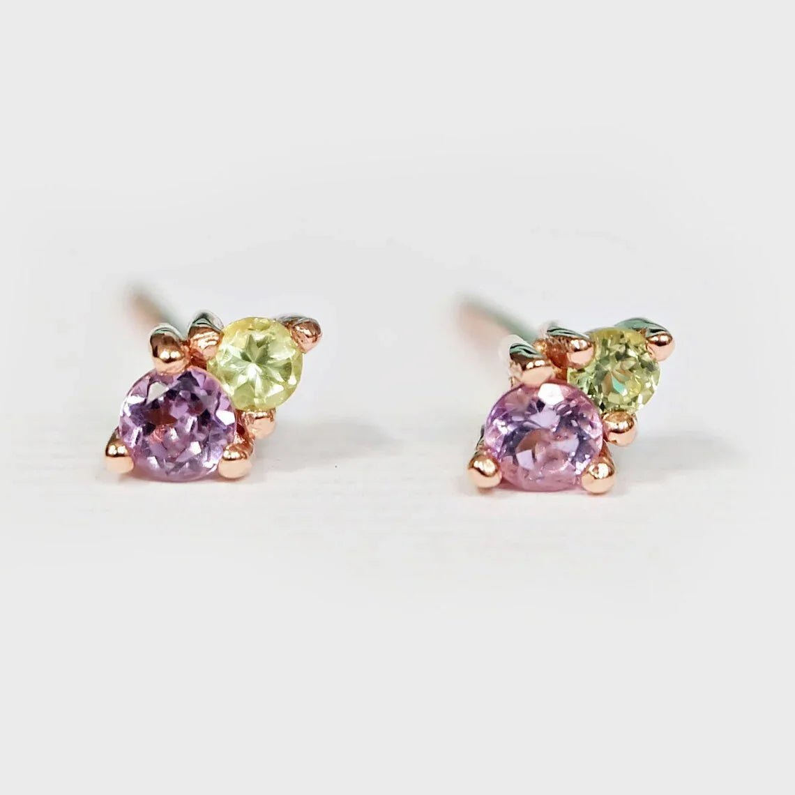 Amethyst Peridot Earrings Melia - SOVATS