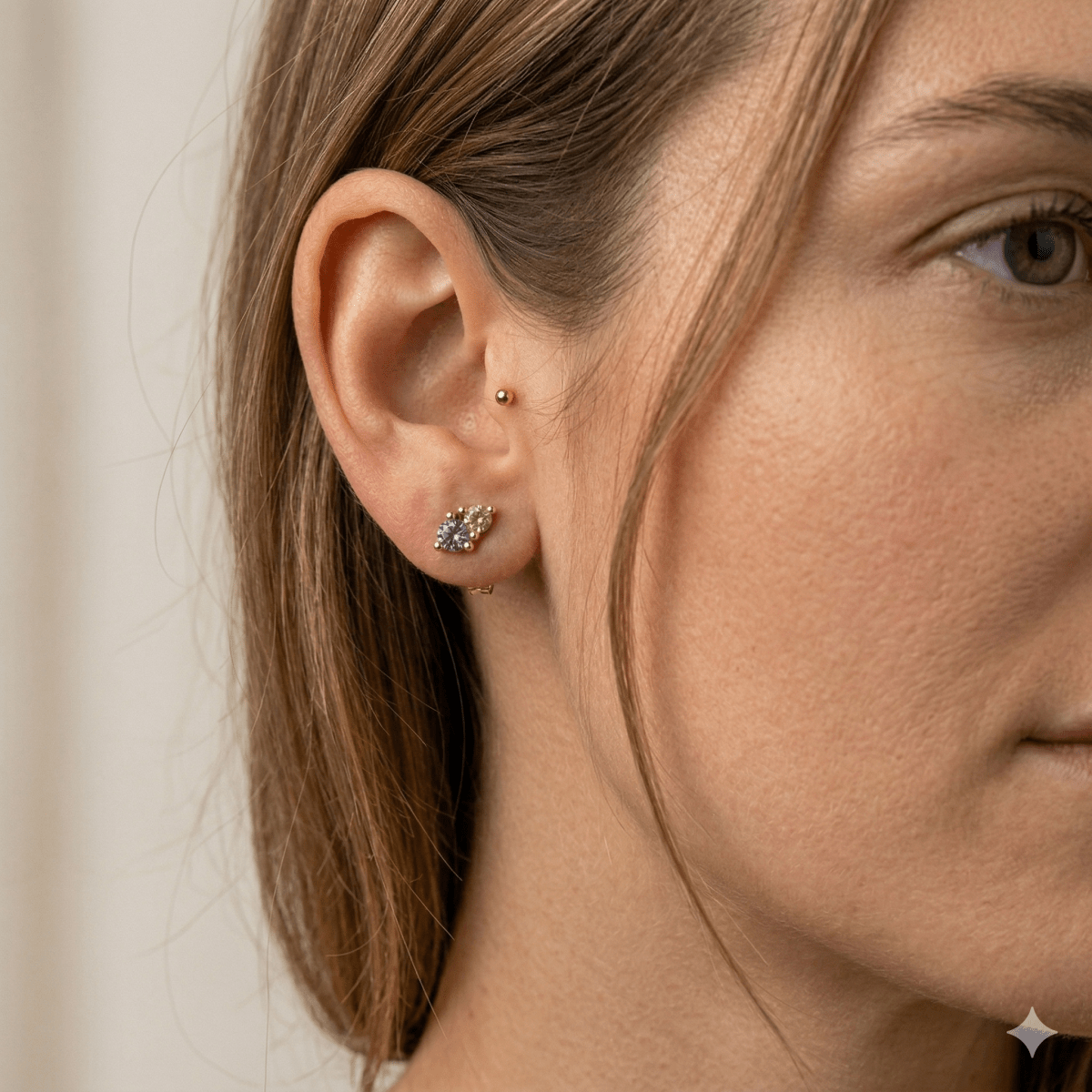 Amethyst Peridot Gold Earrings Melia - SOVATS