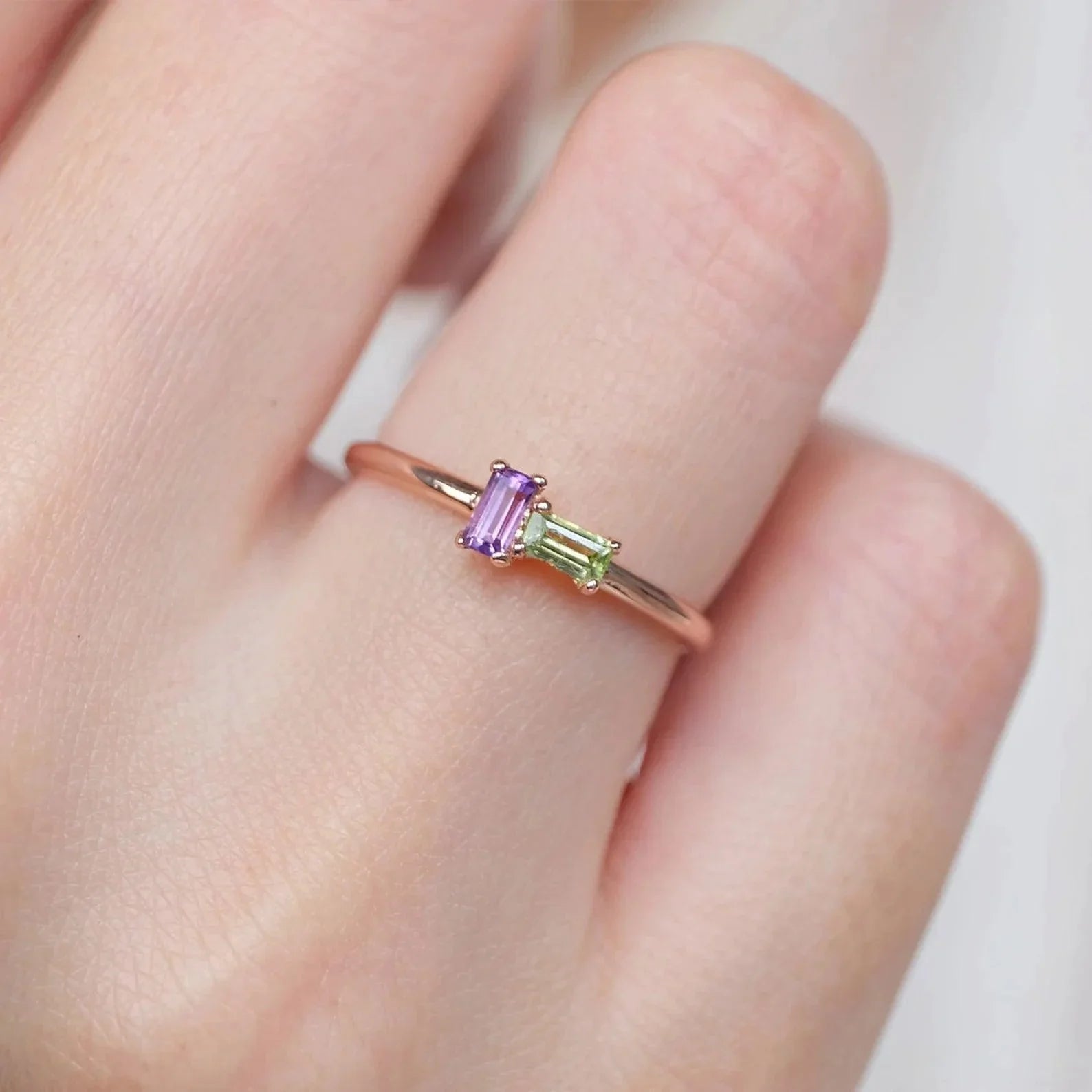 Amethyst Peridot Ring Asteria - SOVATS