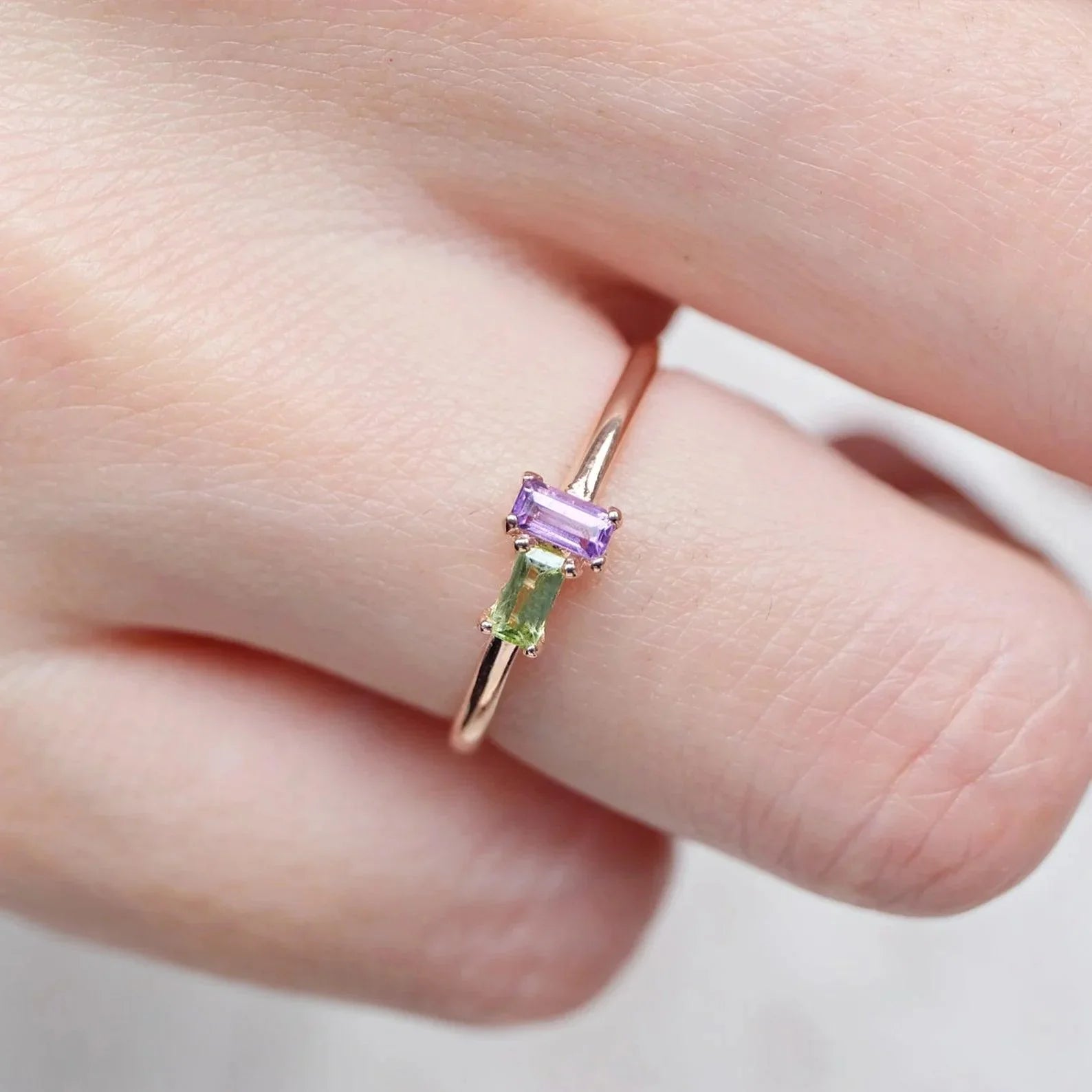 Amethyst Peridot Ring Asteria - SOVATS