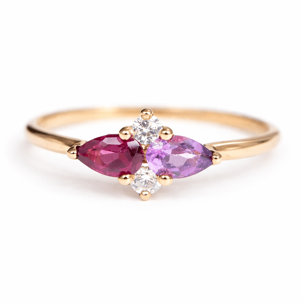 Amethyst Rhodolite Ring Cellinia - SOVATS