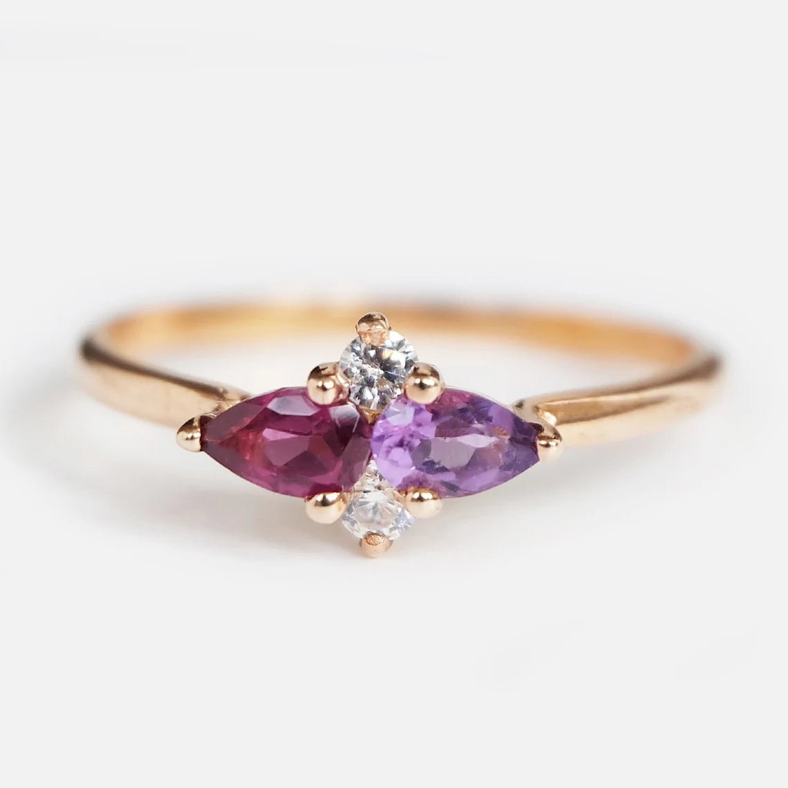 Amethyst Rhodolite Ring Cellinia - SOVATS
