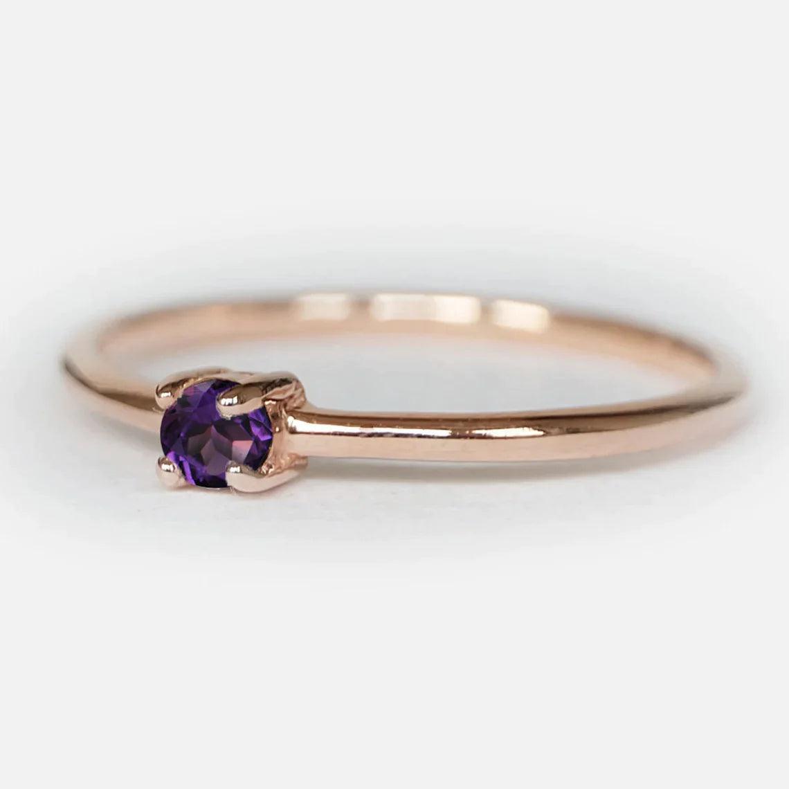 Amethyst Solitaire Ring Asal - SOVATS
