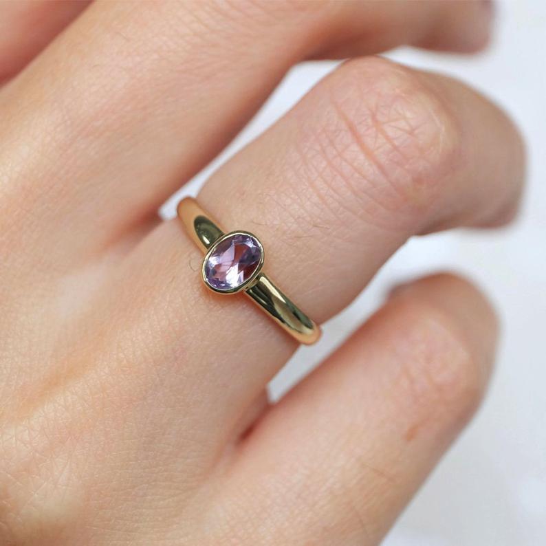 Amethyst Solitaire Ring Tertu - SOVATS