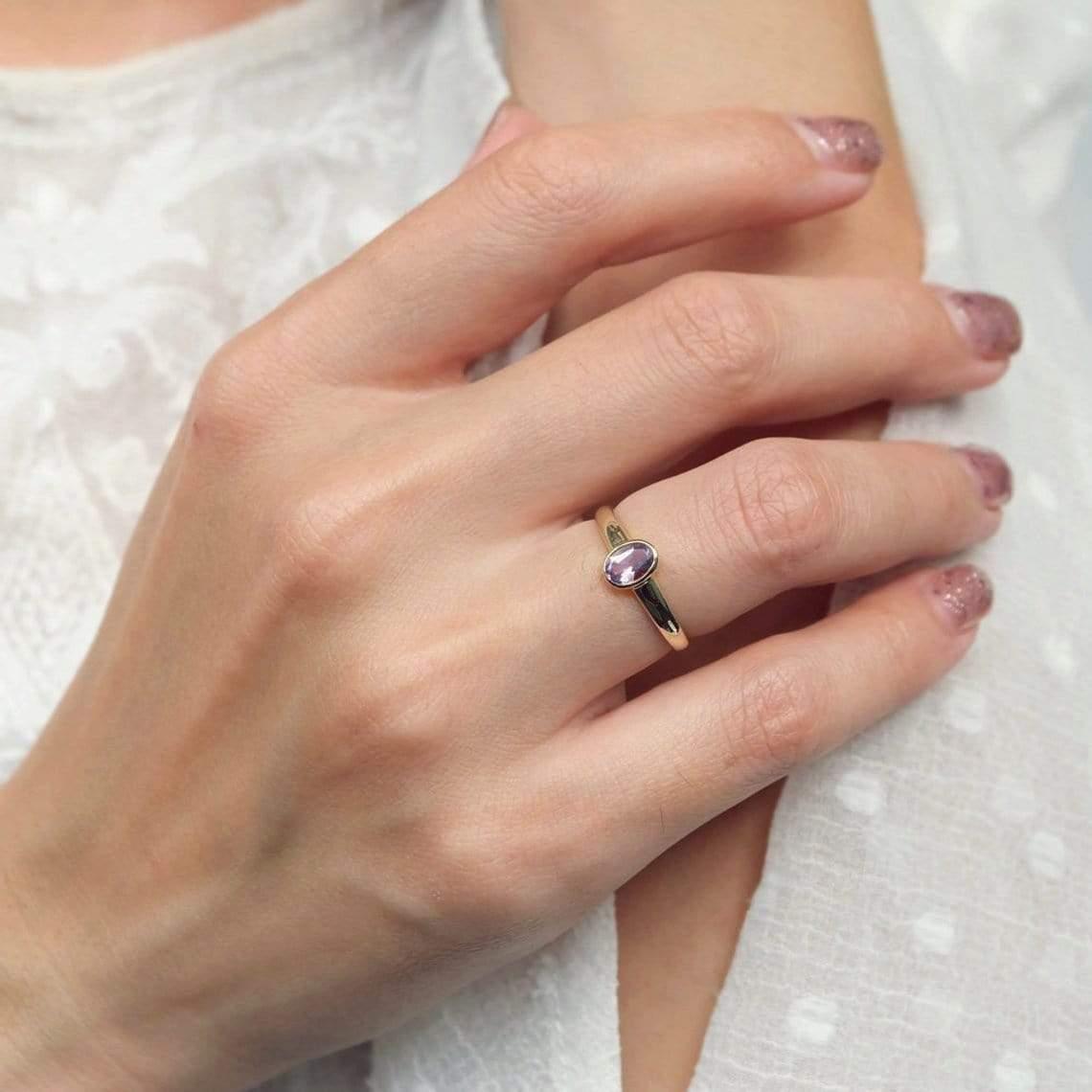 Amethyst Solitaire Ring Tertu - SOVATS