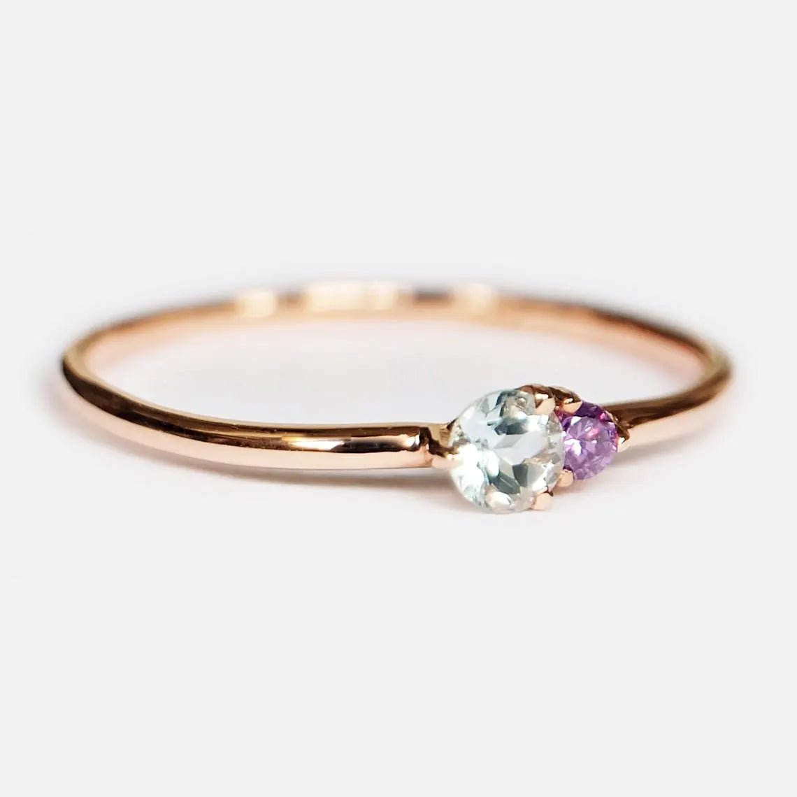 Aquamarine Amethyst Ring Twila - SOVATS