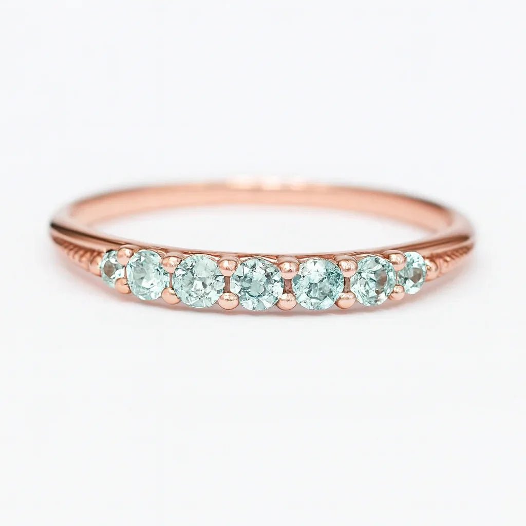 Aquamarine Band Ring Arias - SOVATS