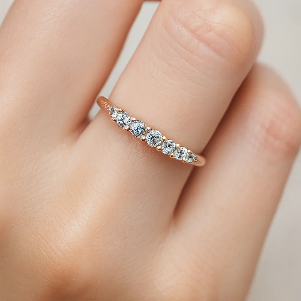 Aquamarine Band Ring Arias - SOVATS