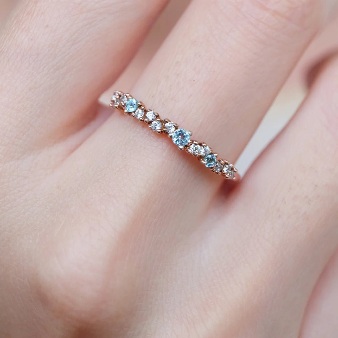 Aquamarine Diamond Band Mint - SOVATS
