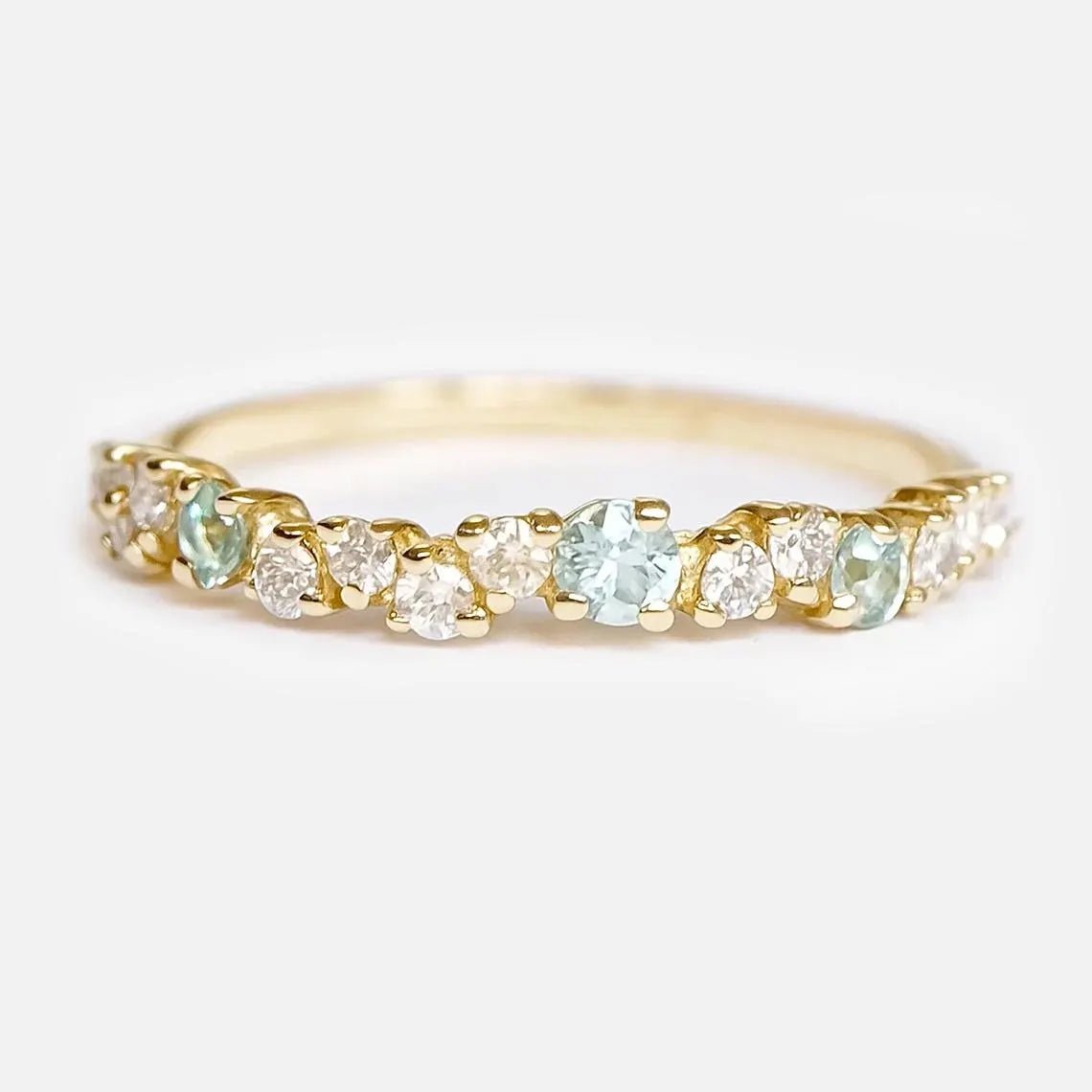 Aquamarine Diamond Band Mint - SOVATS