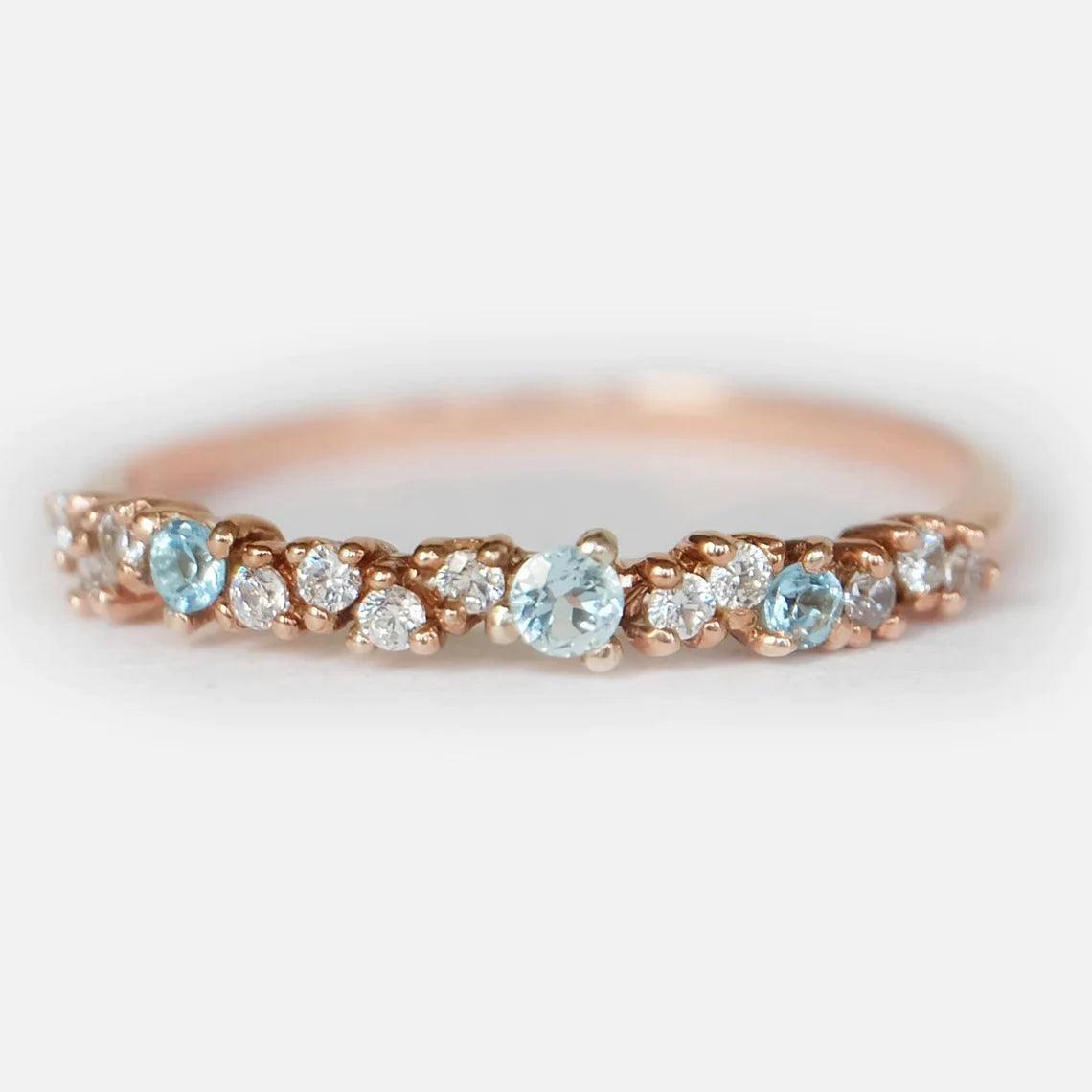 Aquamarine Diamond Band Mint - SOVATS