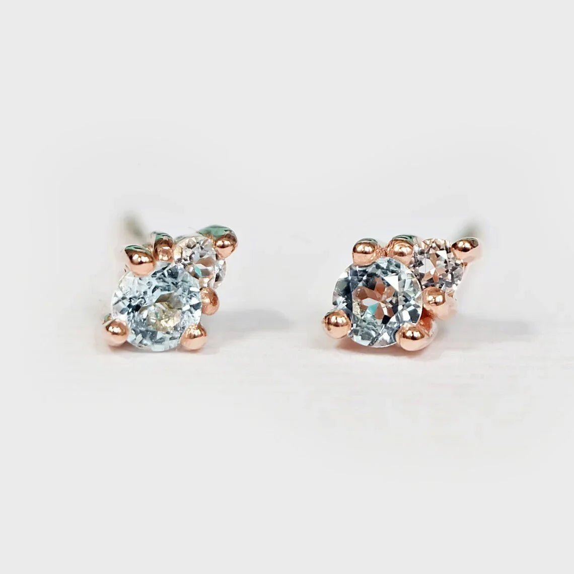 Aquamarine Diamond Earrings Melia - SOVATS