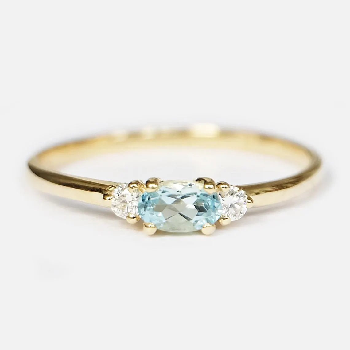 Aquamarine Diamond Ring Afina - SOVATS