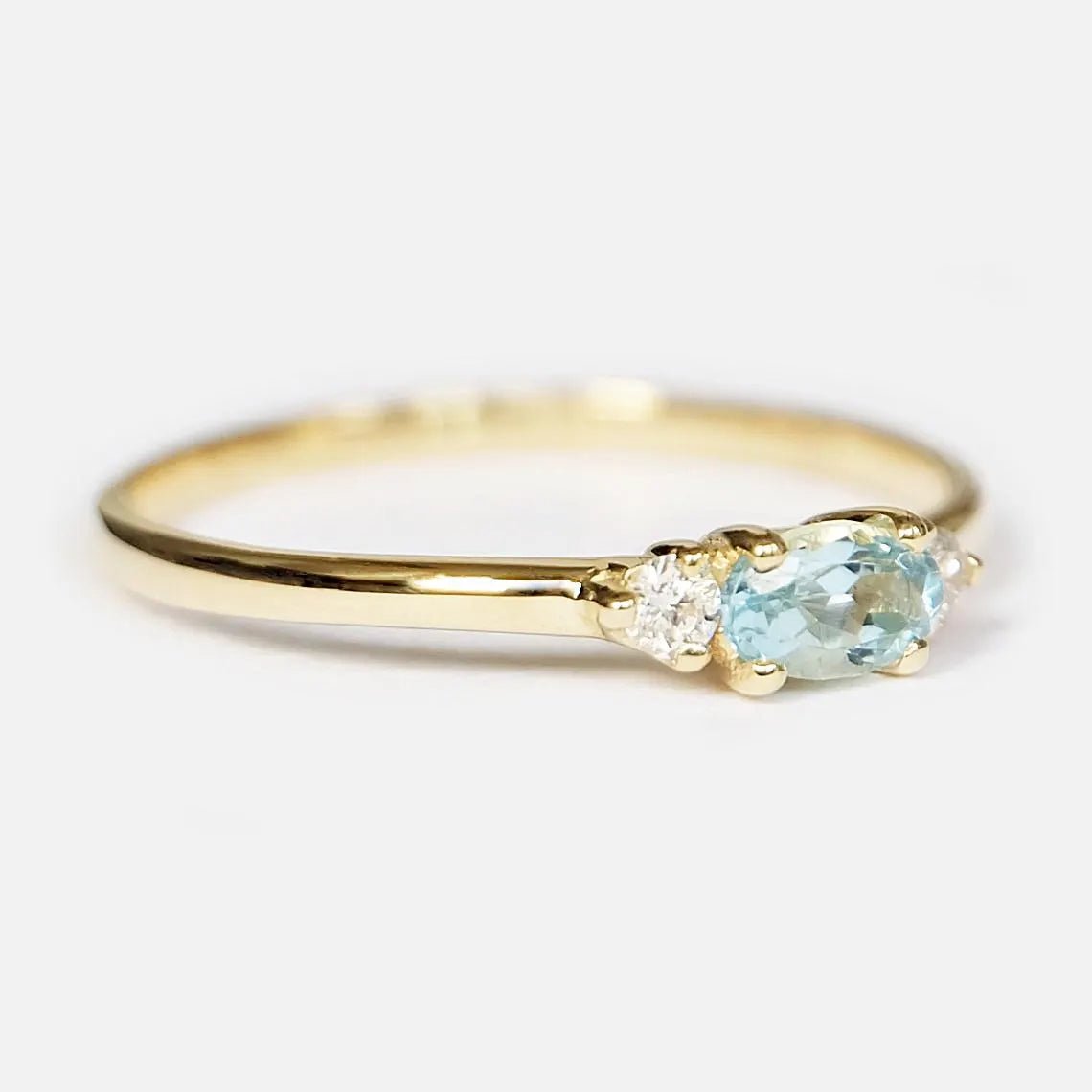 Aquamarine Diamond Ring Afina - SOVATS
