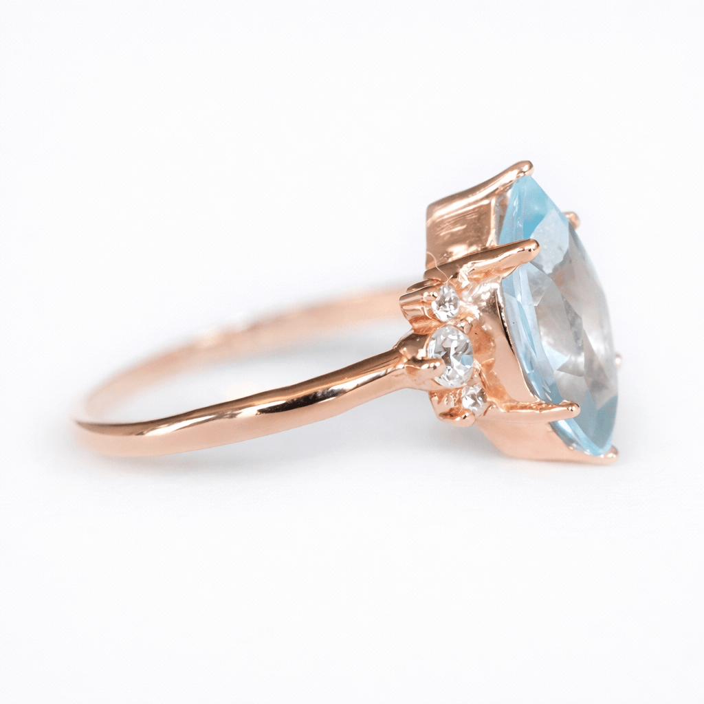 Aquamarine Diamond Ring Ayda - SOVATS