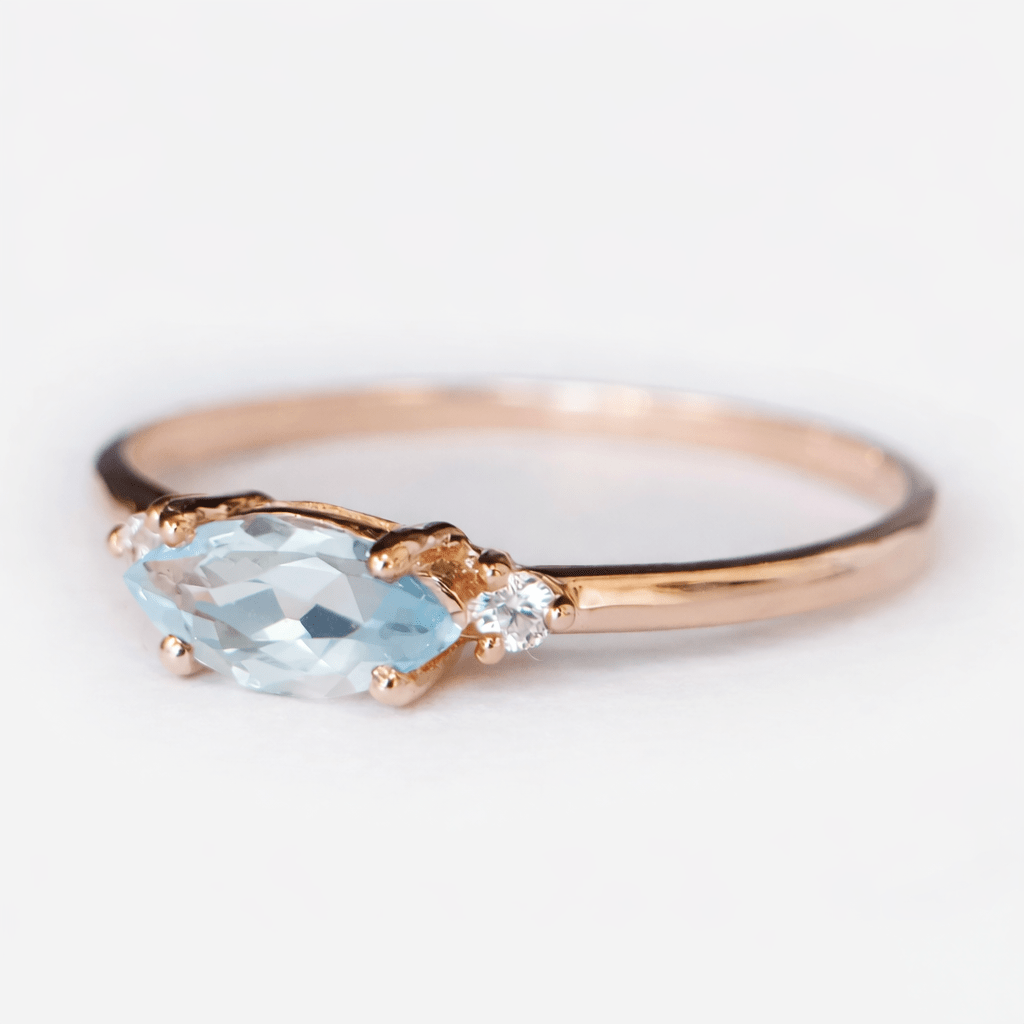 Aquamarine Diamond Ring Centaurea - SOVATS