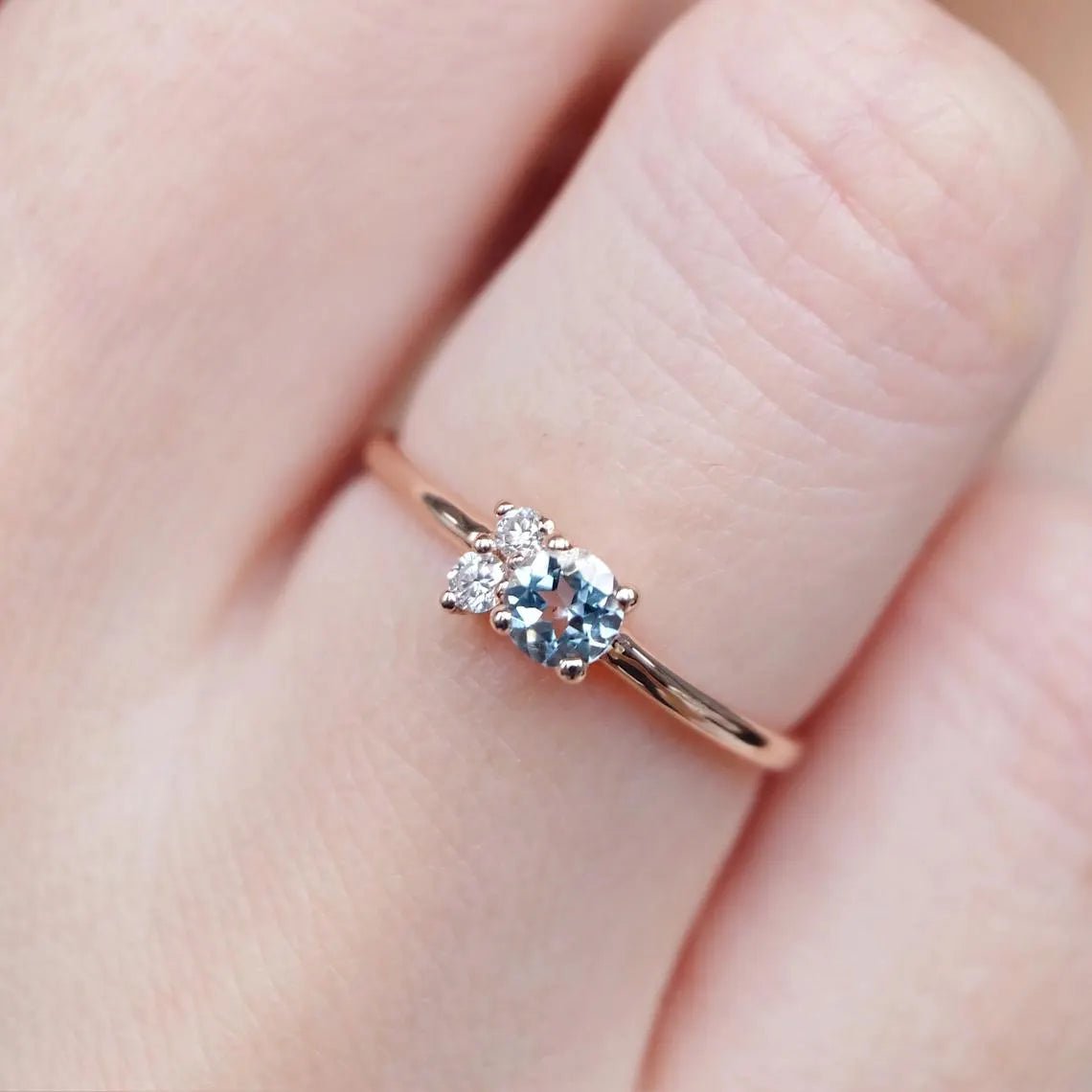 Aquamarine Diamond Ring Huld - SOVATS