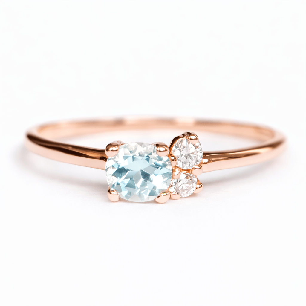 Aquamarine Diamond Ring Huld - SOVATS