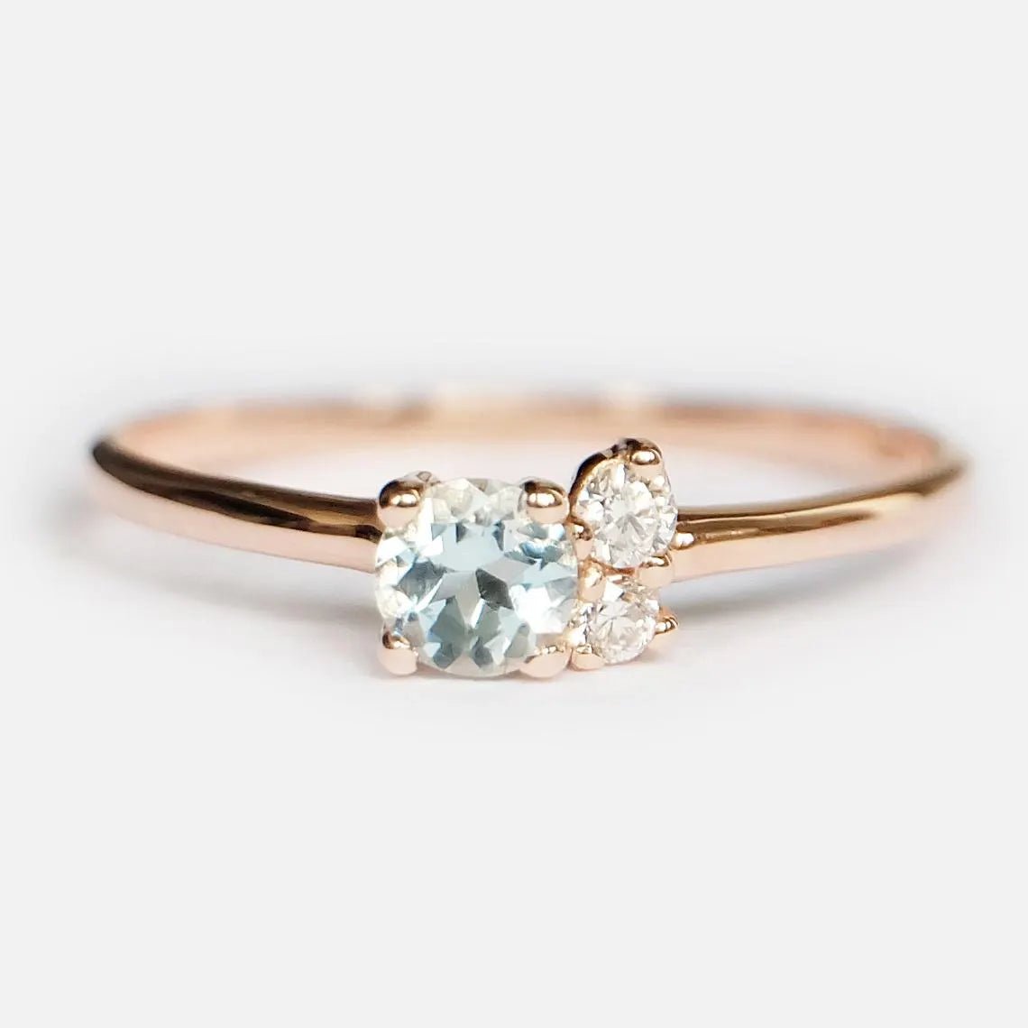 Aquamarine Diamond Ring Huld - SOVATS