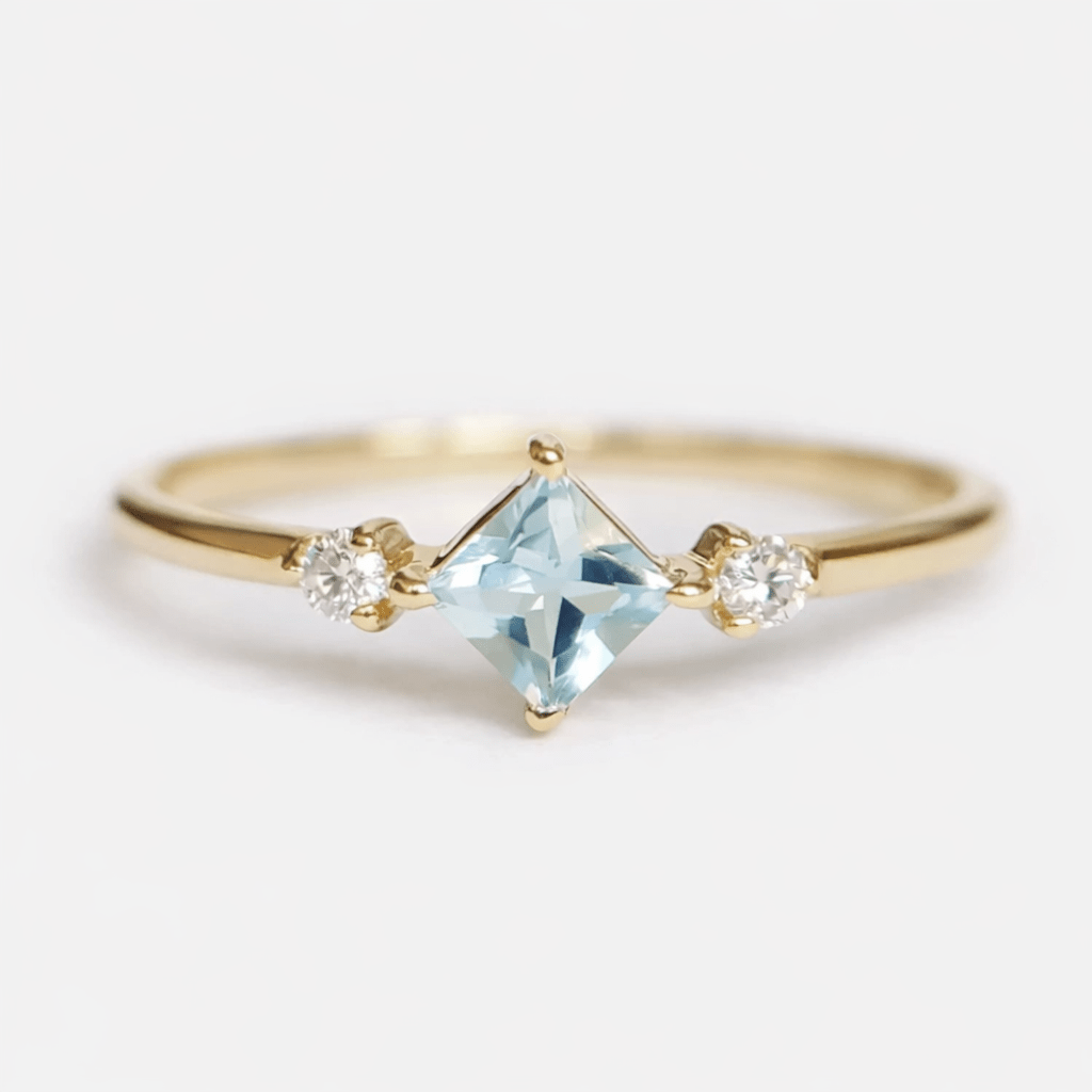 Aquamarine Diamond Ring Laila - SOVATS