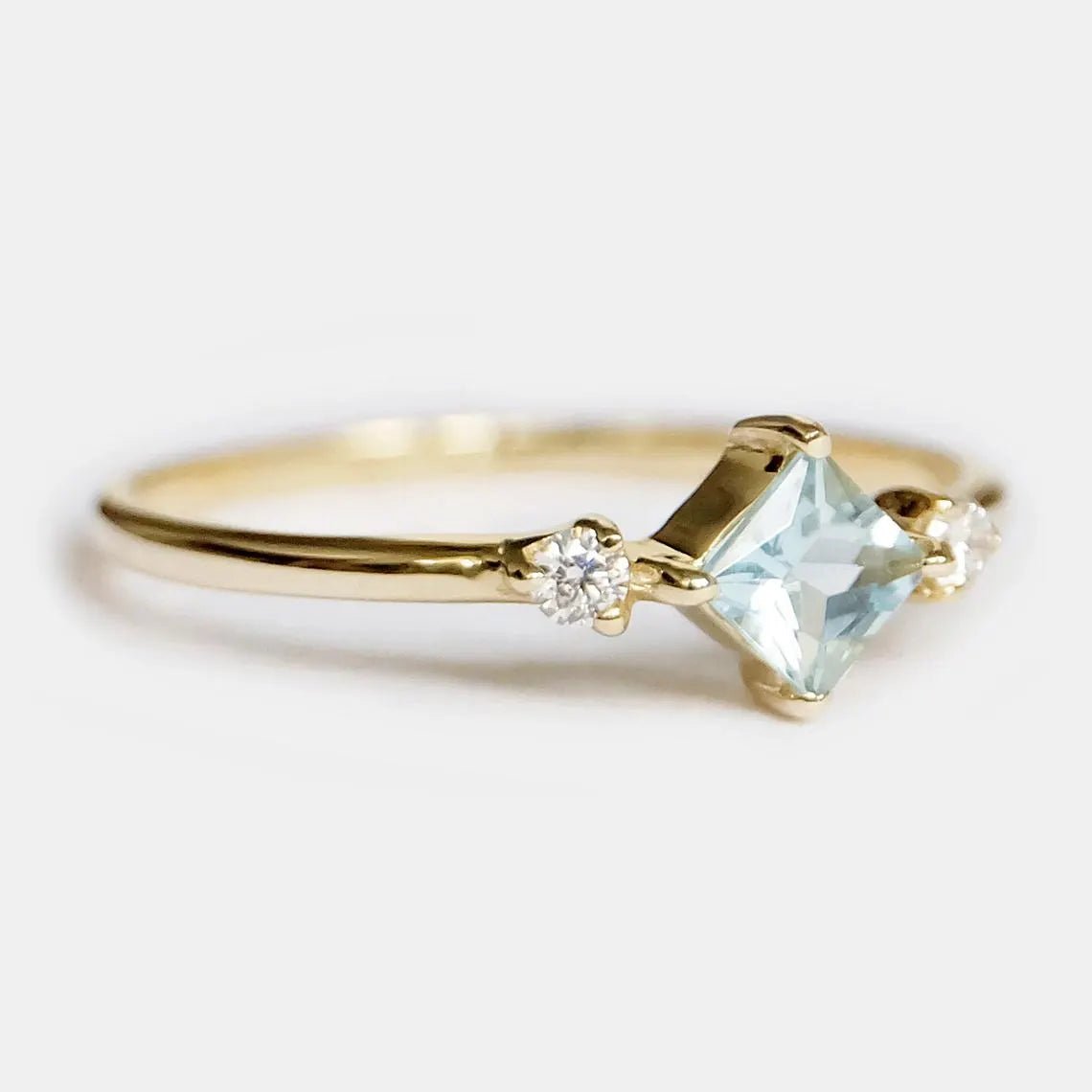 Aquamarine Diamond Ring Laila - SOVATS