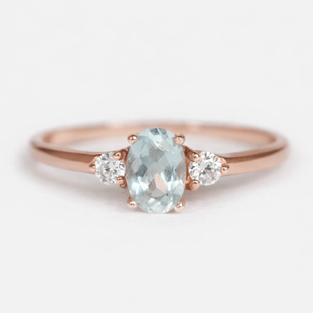 Aquamarine Diamond Ring Laurine - SOVATS