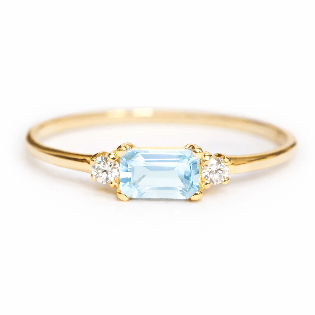 Aquamarine Diamond Ring Lucian - SOVATS