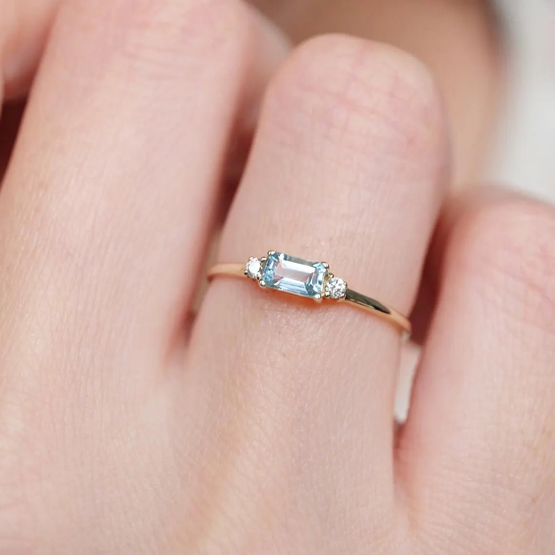 Aquamarine Diamond Ring Lucian - SOVATS