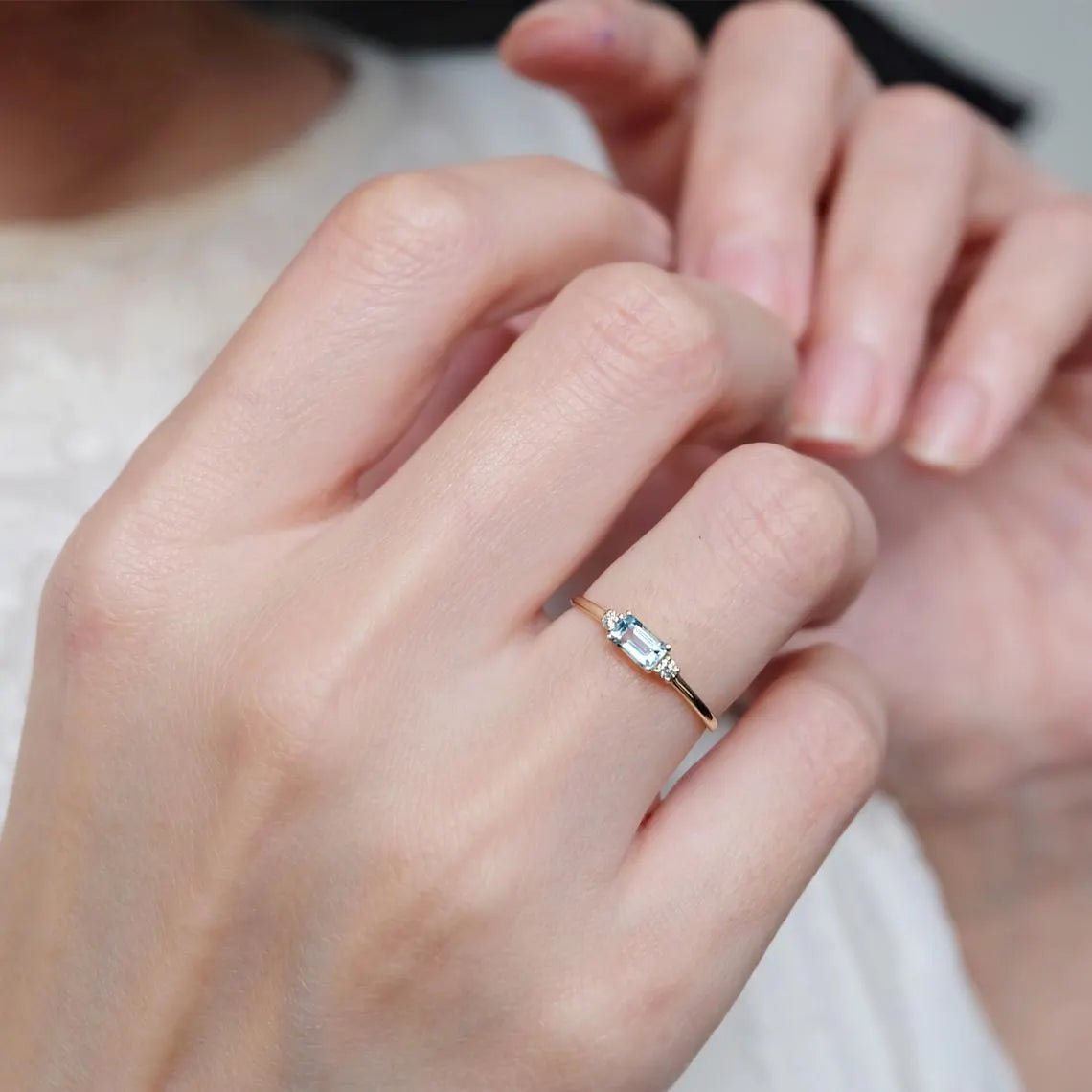 Aquamarine Diamond Ring Lucian - SOVATS
