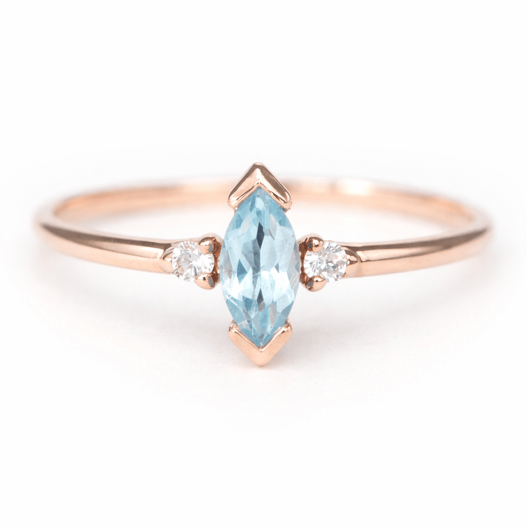 Aquamarine Diamond Ring Madeleine - SOVATS