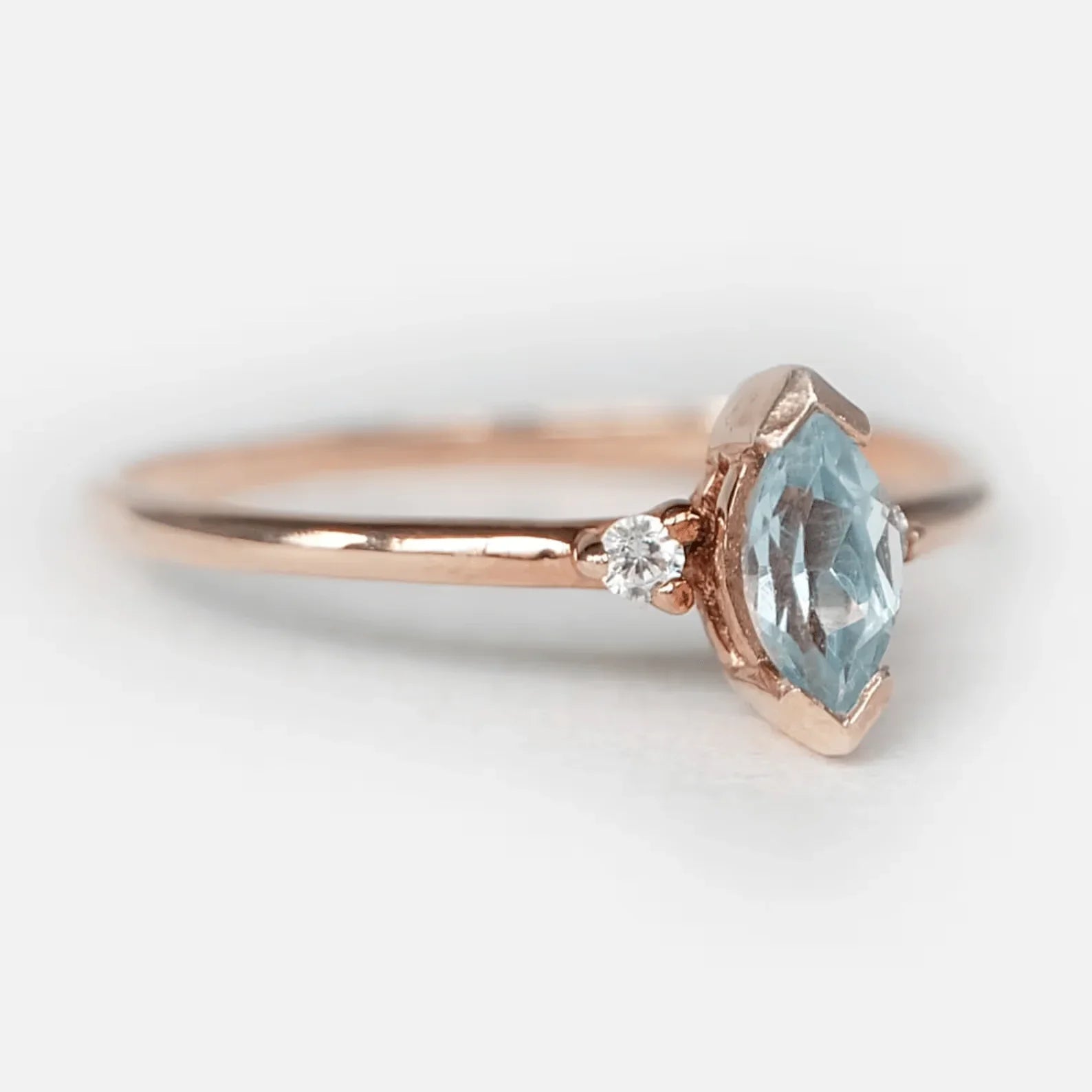 Aquamarine Diamond Ring Madeleine - SOVATS